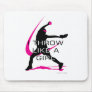 I Throw like a Girl Pink Softball Mouse Mats