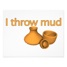 I Throw Mud Custom Invitation