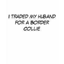 I traded my huband for a Border Collie t-shirts