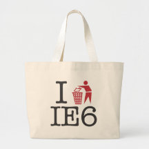 I trash IE6 Canvas Bags