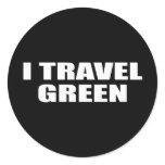 I TRAVEL GREEN stickers