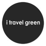 i travel green - stickers