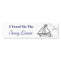 I Travel On The, Song Lines bumper stickers by Sarahvcox I Travel On The, Song Lines bumper stickers