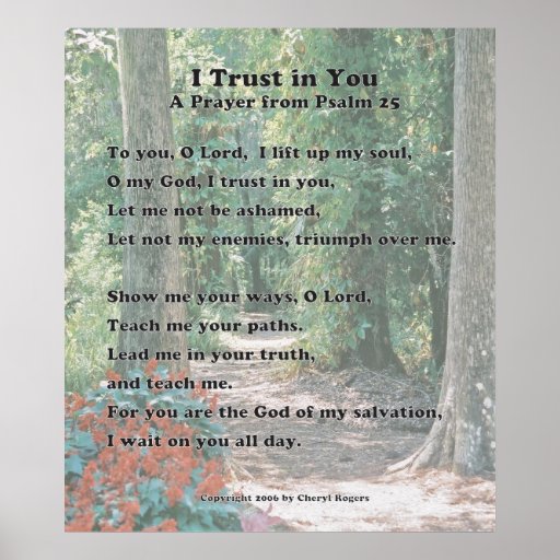 I Trust in You, A Prayer from Psalm 25 -- revised Print