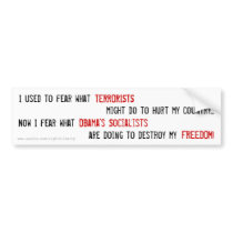 I used to fear -v2 bumper sticker