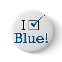 I Vote Blue buttons