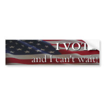 I VOTE bumper stickers