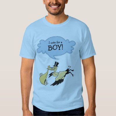 I Vote for a Boy Gender Reveal Party Shirt