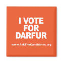 I Vote For Darfur Magnet by Ask_The_Candidates I Vote For Darfur Magnet
