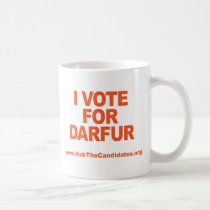 I Vote For Darfur Mug by Ask_The_Candidates I Vote For Darfur Mug
