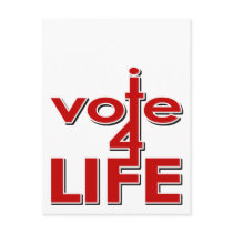 I Vote For Life Post Card