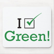 I Vote Green mousepads