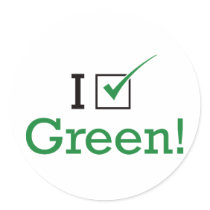 I Vote Green stickers