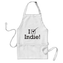 I Vote Indie aprons