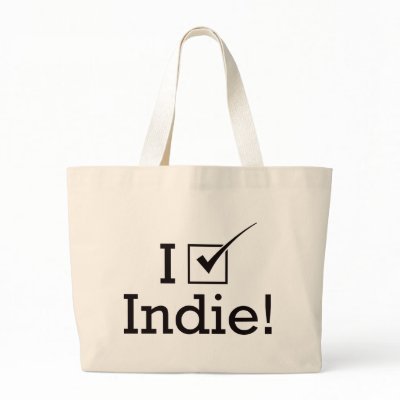 I Vote Indie Canvas Bags by visualnewbie