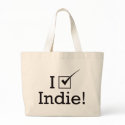 I Vote Indie bags by visualnewbie I Vote Indie bags