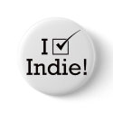 I Vote Indie buttons