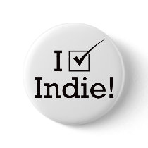 I Vote Indie buttons