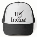 I Vote Indie hats