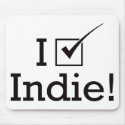 I Vote Indie mousepads