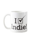 I Vote Indie mugs