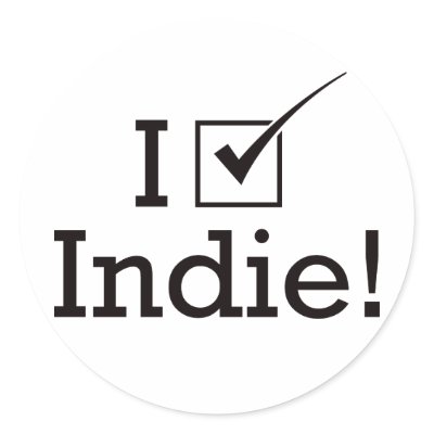 I Vote Indie Round Stickers by visualnewbie