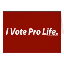 I Vote Pro Life cards