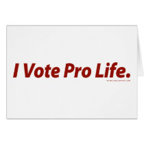 I Vote Pro Life cards