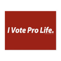 I Vote Pro Life postcards