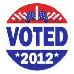 I Voted 2012 stickers