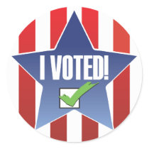 I Voted! Badge-looking stickers