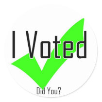 I Voted. Did You? Round Stickers