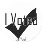 I Voted. Did You? stickers