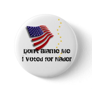 I voted for Nader Pin button