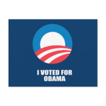 I VOTED FOR OBAMA POST CARD