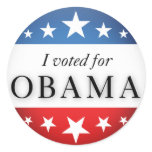 I voted for Obama stickers
