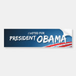 I voted for president Obama Bumper Stickers