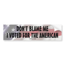 I VOTED FOR THE AMERICAN BUMPER STICKER