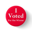 I Voted For the Winner buttons