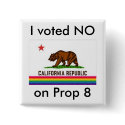 I voted No on 8 buttons