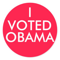 I, VOTED, OBAMA stickers