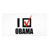 I Voted Obama T-shirt photo cards
