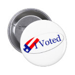 I Voted Pinback Button