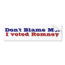 I Voted Romney Bumper Stickers