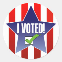 I Voted! Round Stickers