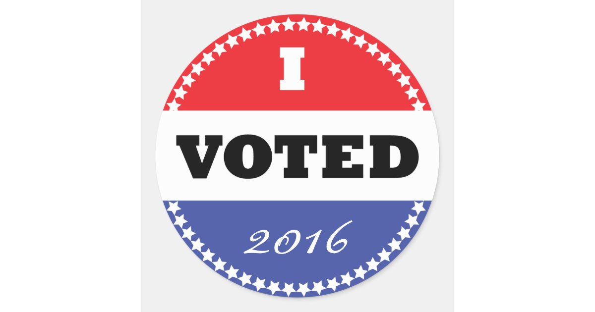 I Voted Sticker Zazzle