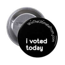 i voted today Button BLACK buttons