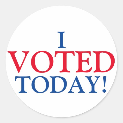 I VOTED Today! Classic Round Sticker | Zazzle