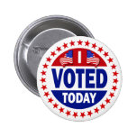 I Voted Today Pinback Buttons