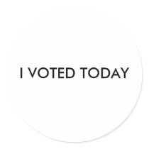 I VOTED TODAY ROUND STICKERS